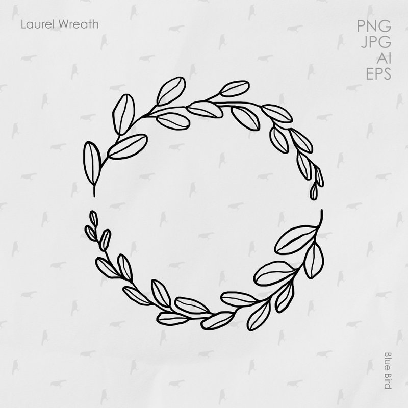 Laurel Wreath. Botanical digital art - 其他數位設計 - 其他材質 