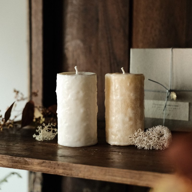 聖誕禮盒 | 絨雪暖燭禮盒 - 香氛蠟燭/燭台 - 蠟 金色