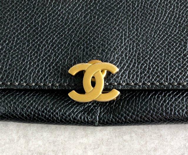 シャネル　ヴィンテージ　コインケース　CHANEL ココマークコインケース キャビアスキン ブラック ヴィンテージ