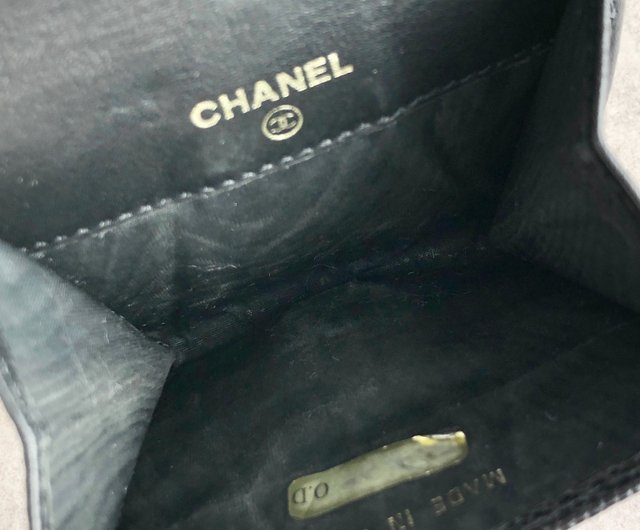 MA　超レアアイテム　シャネル　コインケース　ヴィンテージ キャビアスキン 日本直送 名牌中古包 】CHANEL シャネル コインケース ブラック