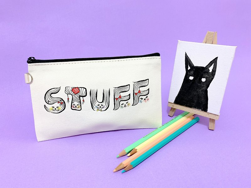 Hairstyle cat STUFF small long storage bag pencil case each kitten&#39;s hairstyle is too cute