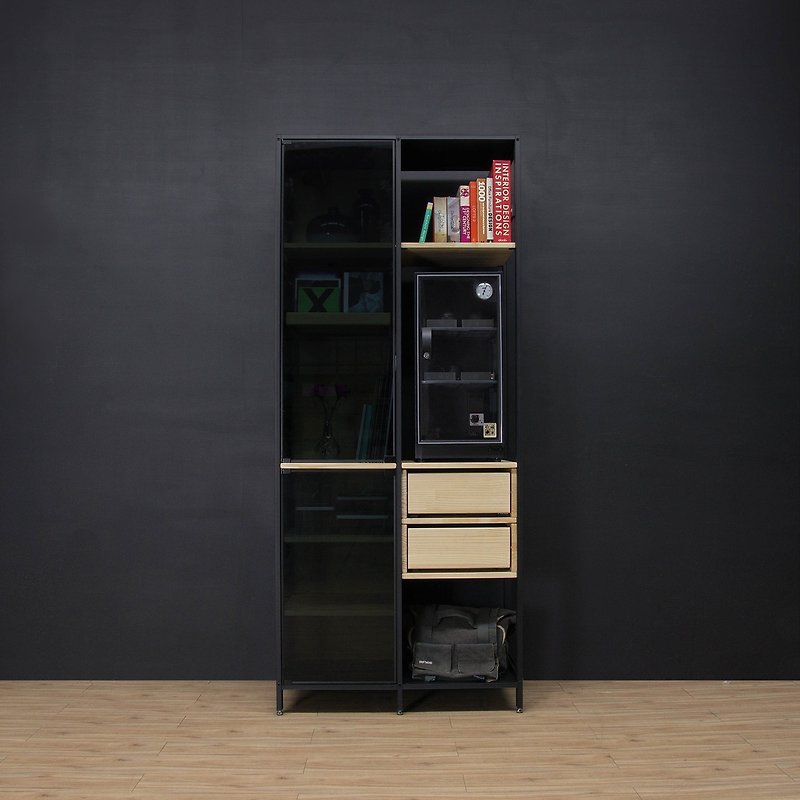 Creesor - Shido 40 工業風組合櫃 書櫃 展示櫃 收納櫃 - 書架/書擋 - 其他金屬 黑色