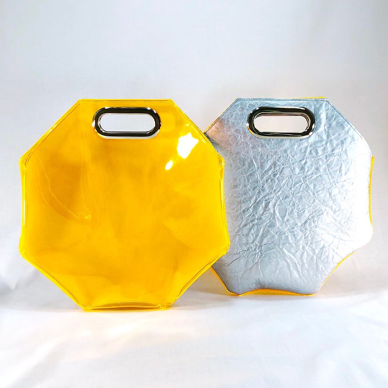 -PVC clear DuPont tyvek- Shell bag (yellow) - Handbags & Totes - Waterproof Material Yellow
