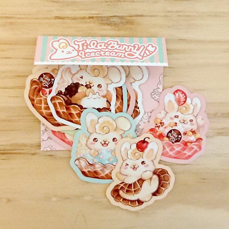 Sticker pack-Ice Cream Bunny2018