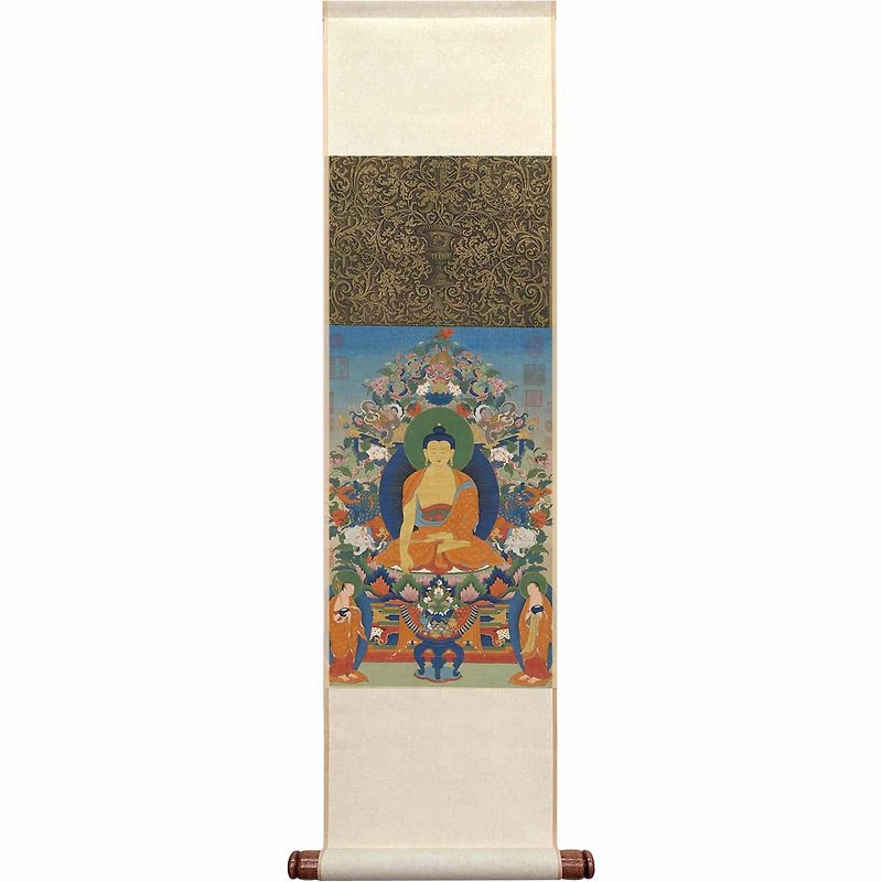 Portrait of Amitayus Buddha, Foreign Painting, Mini Scroll (L) - Posters - Paper Multicolor