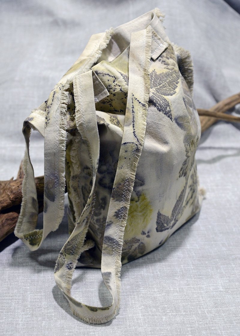Custom tote bag grandma gift / Boho floral tote bag oversized fringe totebag - 手袋/手提袋 - 棉．麻 白色