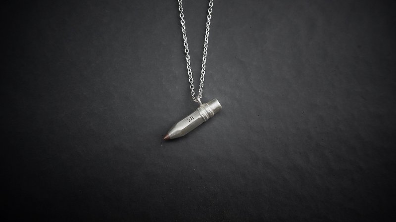 【Umbilical Plus House】Stationery Series│Pure Silver Pencil Necklace - สร้อยคอ - เงินแท้ 