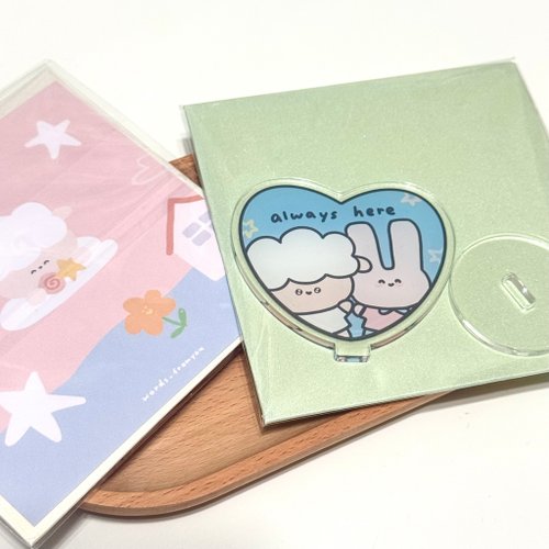 糊塗羊寫寫字words fromyou 明信片含信封+壓克力立牌set - always here