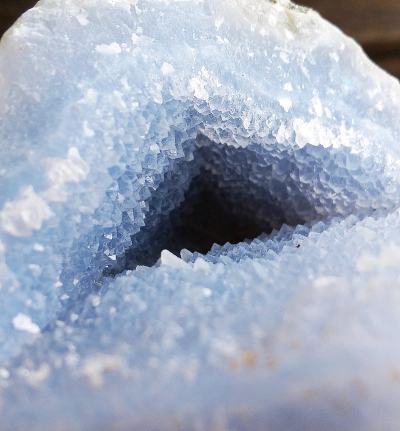 Chalcedony 馬達加斯加產地 藍玉髓 藍紋瑪瑙 天然礦石 原礦 - 擺飾/家飾品 - 其他材質 
