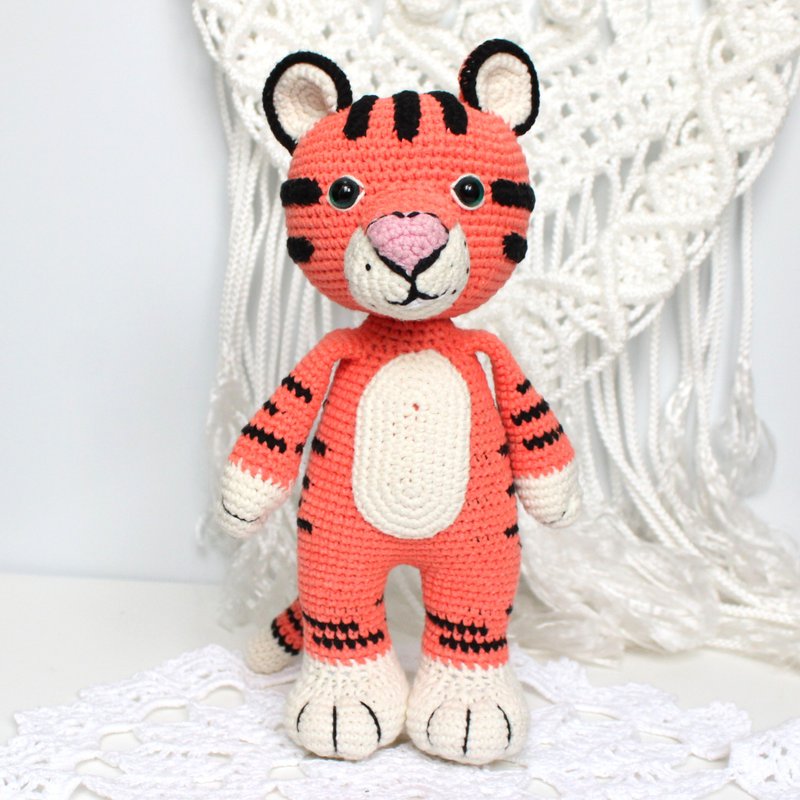 Tiger crochet pattern PDF in English  Amigurumi tiger plush DIY Stuffed toy - คอร์สงานฝีมือ/หนังสือคู่มือ - วัสดุอื่นๆ 
