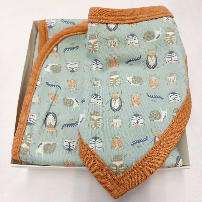 Featured Mom Bao Gift Box Nature Insect Style Cute Wrap Towel + Bib - Baby Gift Sets - Cotton & Hemp 