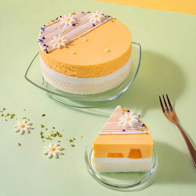 芒果冰心慕斯 6吋 生日蛋糕 芒果蛋糕 愛文芒果 唐緹Tartine - 蛋糕/甜點 - 新鮮食材 橘色