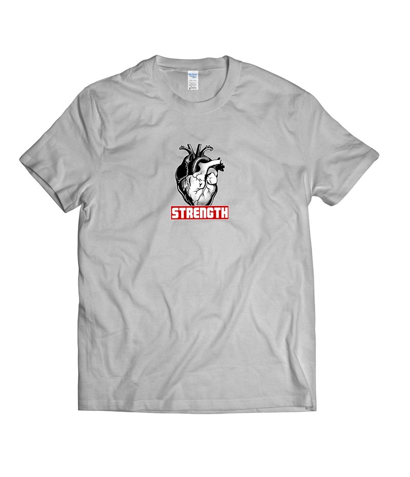 生命力-T-shirt 白/黑/灰/藏青 - 男 T 恤 - 棉．麻 多色