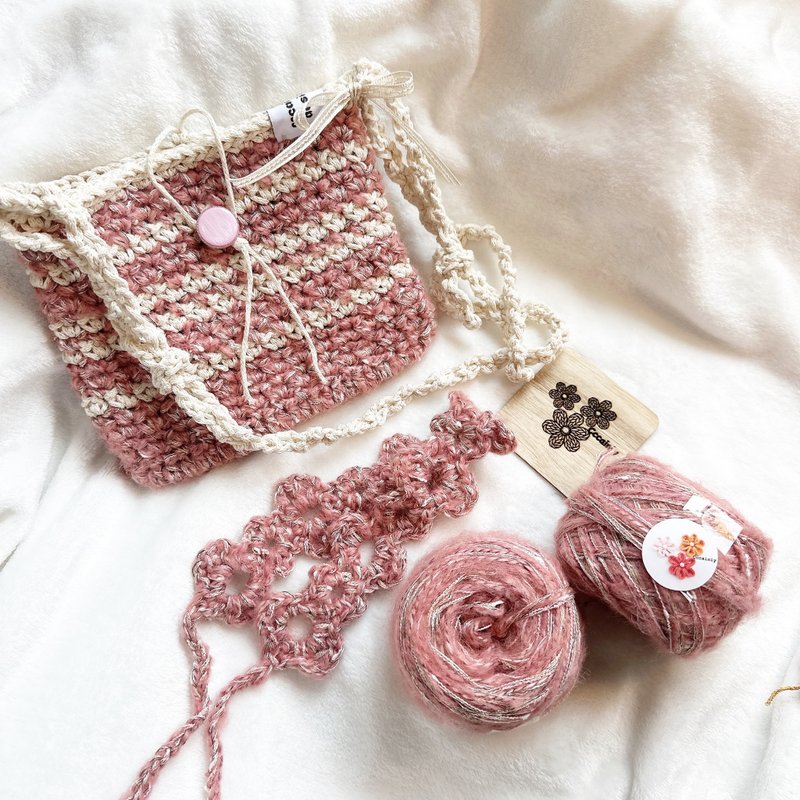 Cccainiy現貨 獨家特製手混線 桃粉金絲系 100g 只會多給不會少 - 編織/刺繡/羊毛氈/縫紉 - 聚酯纖維 