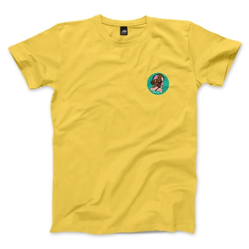 小 paisiaaaaa - 黃 - 中性版T恤 - 男 T 恤 - 棉．麻 黃色