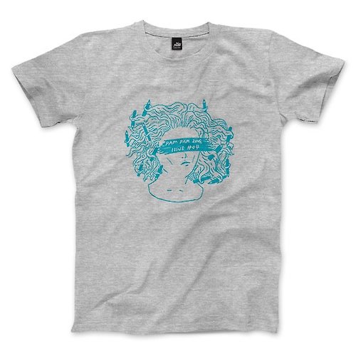 ViewFinder 鉛筆杜莎 - 藍 - 深麻灰 - 中性版T恤