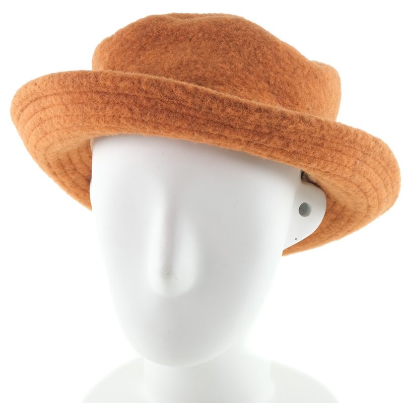 【日本直送】【HERMES】エルメス ウール×ナイロン オレンジ レディース ハット【中古】A-ランク - 帽子 - 羊毛 橘色