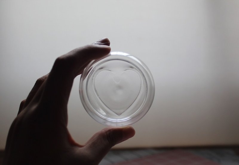 [あり]良い食品ティーカップダブル断熱製品は、愛の透明カップカップの告白がある（2） - 急須・ティーカップ - ガラス 透明