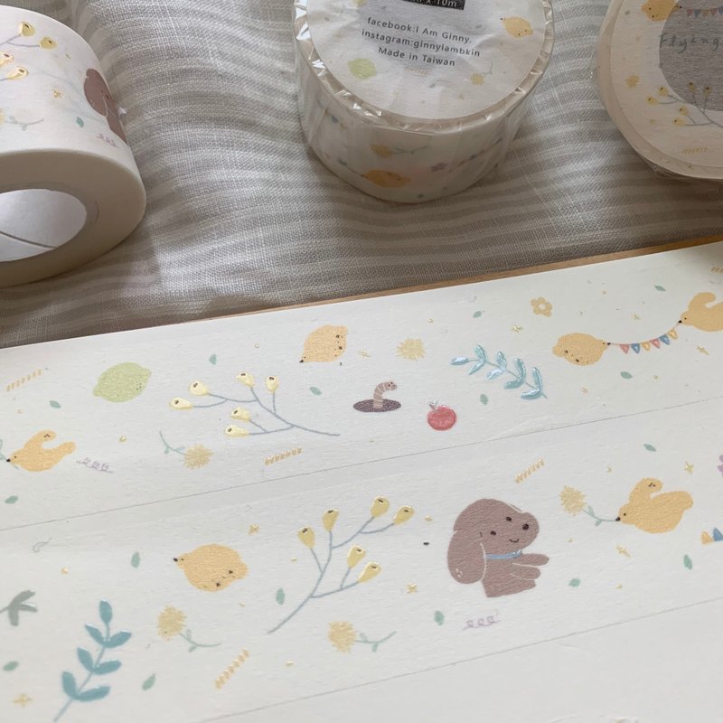 2023 文博會 檸檬鳥飛飛_日本和紙紙膠帶 - 紙膠帶/和紙/PET - 紙 黃色