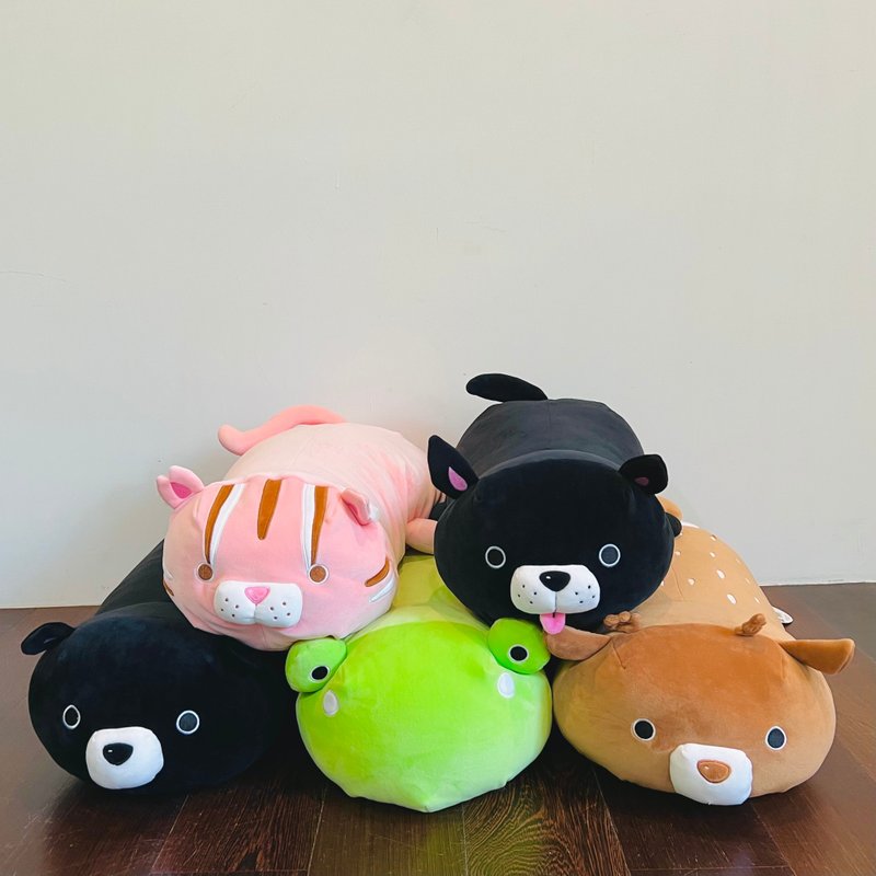 Taiwanimal Bay A Moji_plush doll (lying position 65cm) - ตุ๊กตา - เส้นใยสังเคราะห์ หลากหลายสี