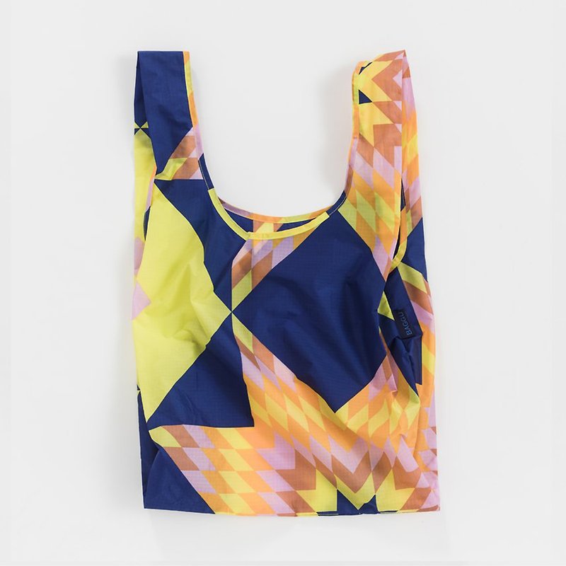 BAGGU環保收納購物袋- 拼布星星 - 手提包/手提袋 - 防水材質 藍色