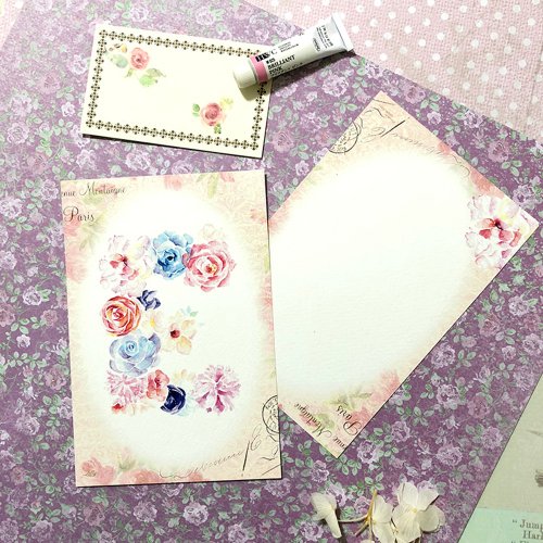 Lilly Bloom 水彩明信片/心意卡【花字母E】