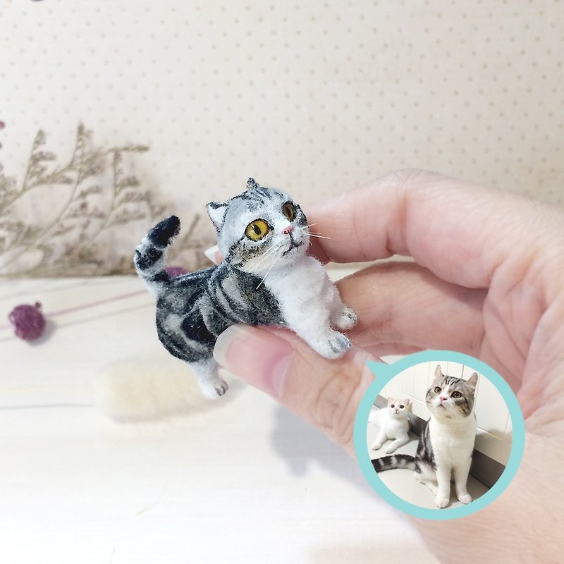 Custom cat portrait, Cat miniature, 3D Custom cat portraits, doll house - 玩偶/公仔 - 黏土 多色