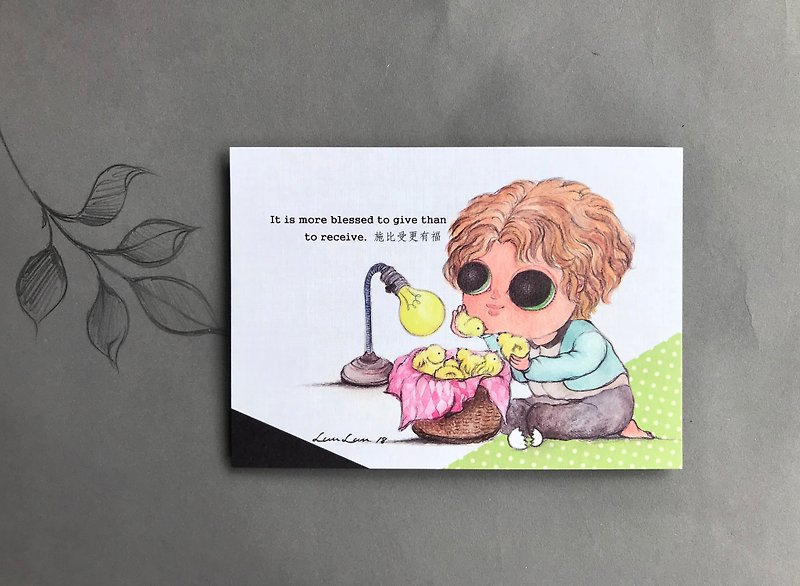 POPO│Big Eye Baby-Mind-Postcard - การ์ด/โปสการ์ด - กระดาษ หลากหลายสี
