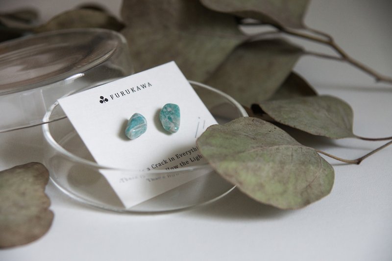 Jade Earrings & Clip-ons Blue - CRACK | Mineral Earrings | EARRINGS