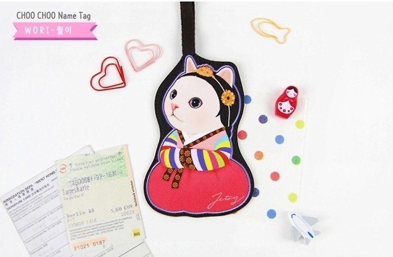 Jetoy, sweet cat travel tag _Wori ~ J1606110 - Luggage Tags - Other Materials Red