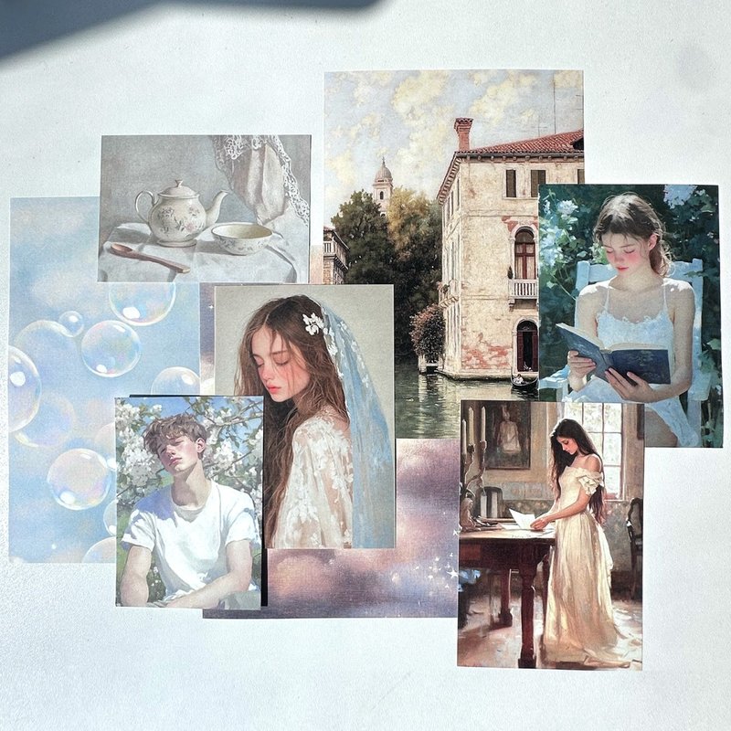 Collage pack ver.2 oil painting Sticker + Paper MIX (anns note) vintage - 貼紙 - 紙 多色