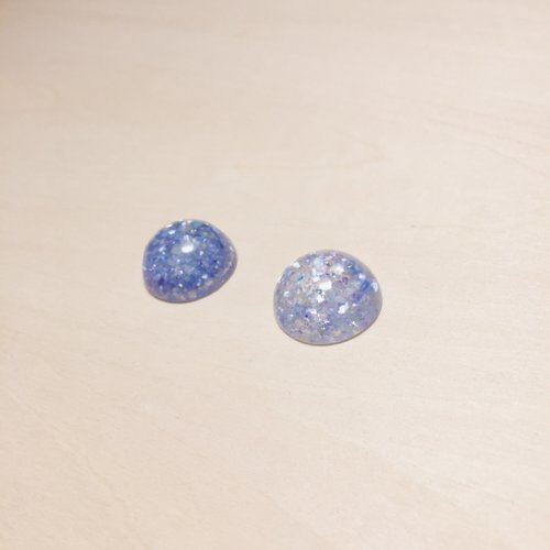 鳥嶼 Niaoyoo 復古藍色碎貝殼丸子耳環
