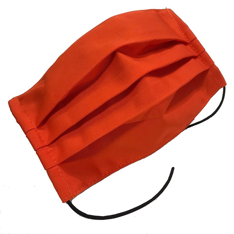 オレンジ-大人用布製マスクカバー/内側と外側のTC布（目を引く） - マスク - コットン・麻 多色