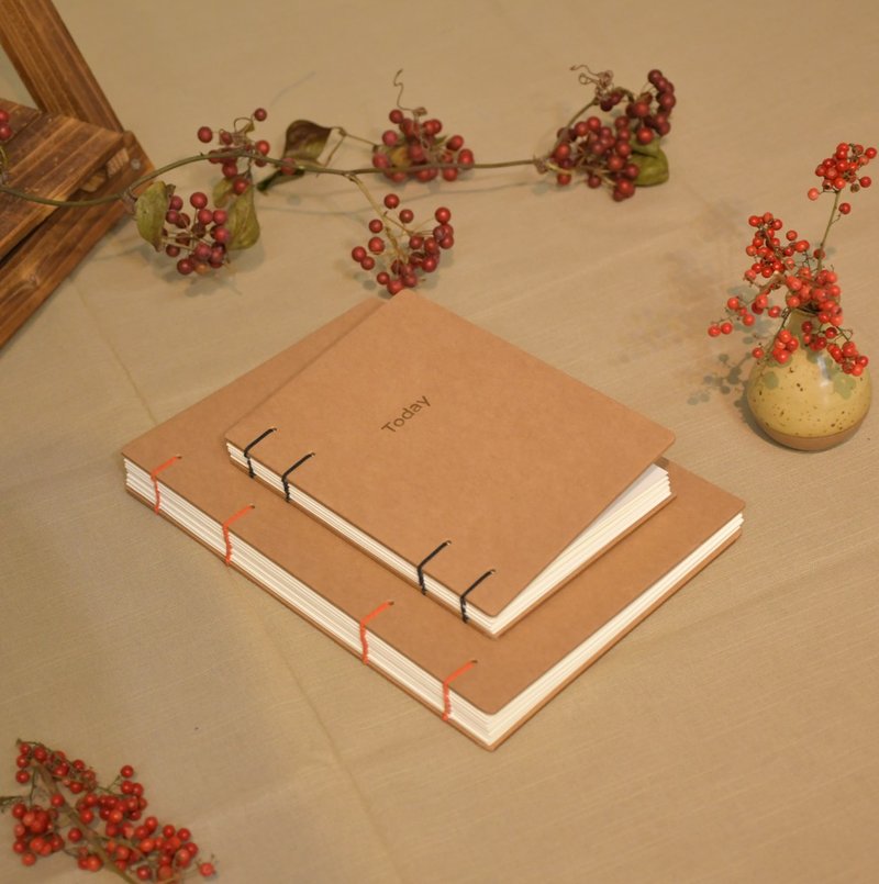 Today Free Notebook | Customized Lei Engraving - สมุดบันทึก/สมุดปฏิทิน - กระดาษ สีนำ้ตาล