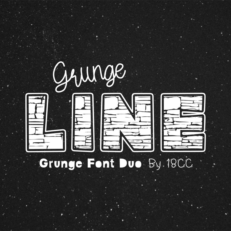 Grunge Line OTF TTF WOFF - 字體設計 - 其他材質 