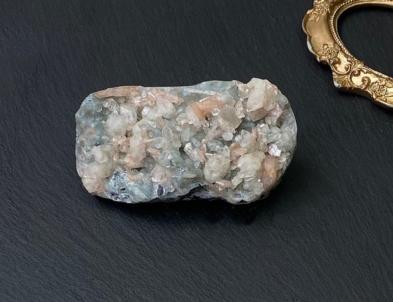 天然原礦魚眼石共生粉沸石 水晶 家居 辦公室 療癒 擺件 - 其他 - 水晶 多色