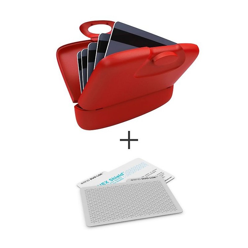 加拿大 Capsul + Duo-Lok RFID 防盜錄卡(2張) - 紅 - 名片夾/名片盒 - 塑膠 