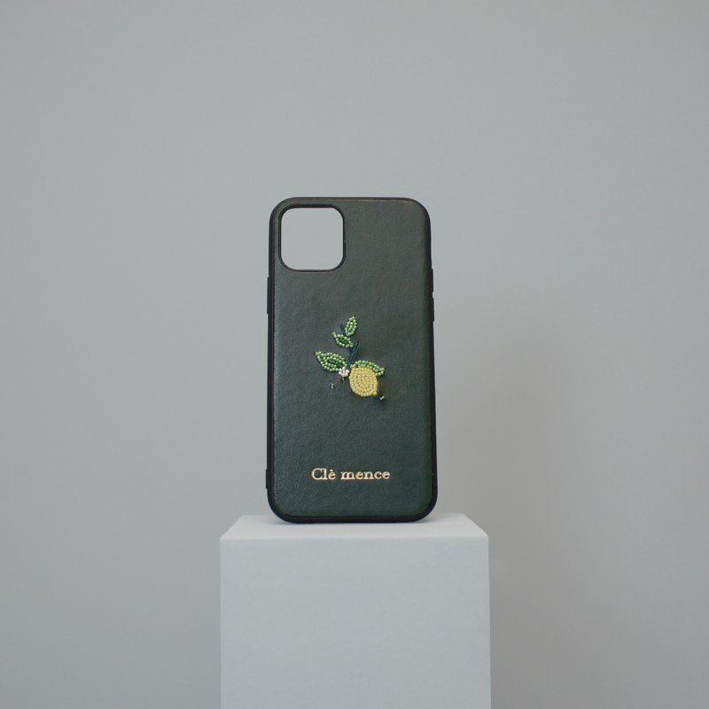檸檬縫珠手機殼 iphone型號皆可訂製 - 手機殼/手機套 - 塑膠 綠色
