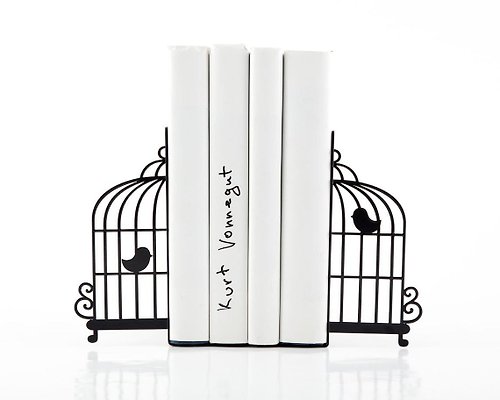 Design Atelier Article Metal Bookends -Birdcage- Unique book holders // FREE SHIPPING WORLDWIDE //