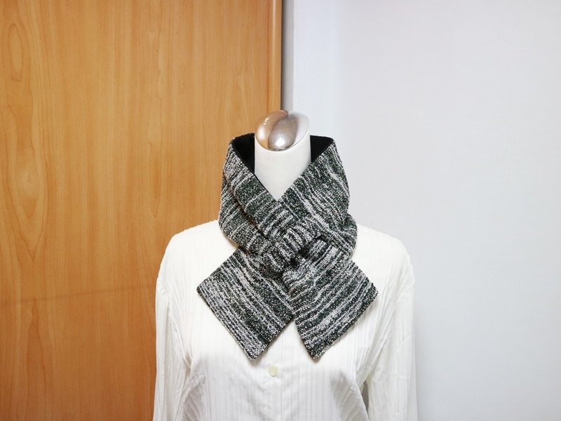 可調式短圍巾.scarf  圍脖 雙面雙色 大人.小孩均適用 生日 送禮 - 圍巾/披肩 - 其他材質 黑色