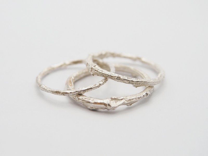 Plant Series  #a81 branches ring - General Rings - Silver Silver