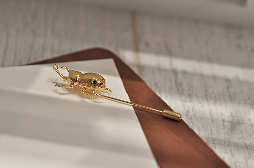 二毛銀（Nimou Jewelry） 二毛銀【昆蟲蜜蜂系列─大立體獨角仙-胸針】銀 or 金