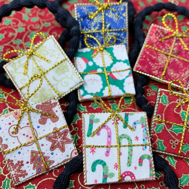(Christmas Gift Box) Christmas Gift Hair Tie Elastic - Hair Accessories - Cotton & Hemp Multicolor