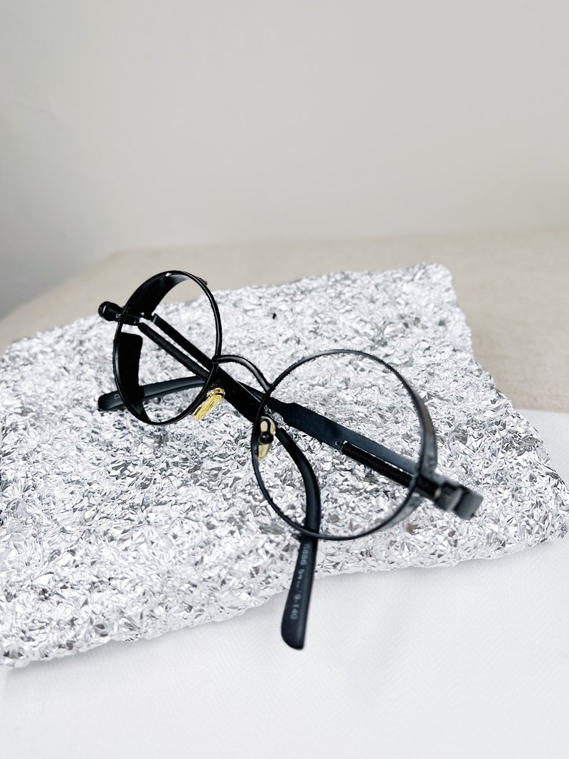 暗黑性格經典典範設計防光 鏡框 眼鏡 古董額縁 めがね /glasses - 眼鏡/鏡框 - 其他金屬 黑色