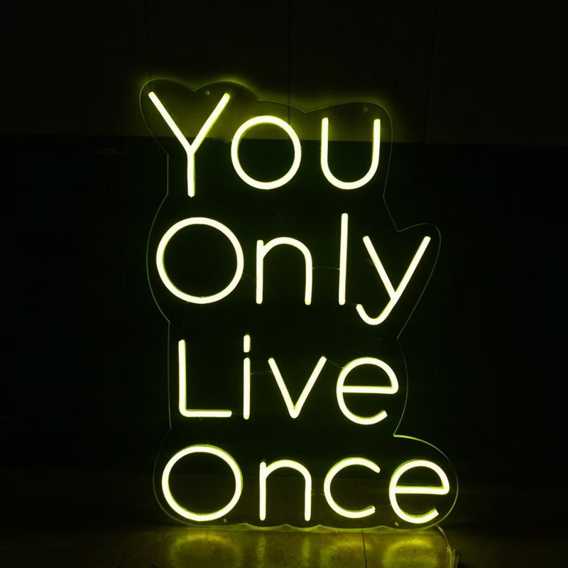 You Only Live Once Neon Sign Light - โคมไฟ - อะคริลิค สีใส