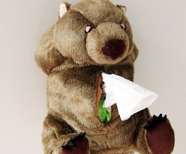 Tree Stump Bear Tissue Box