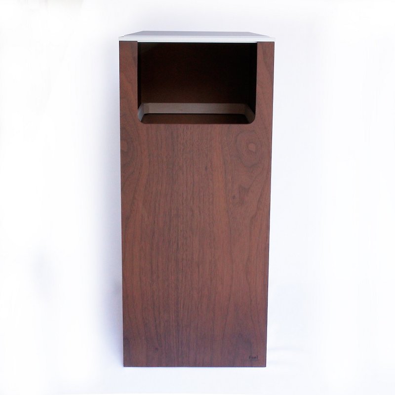 Yamato japan big hole W wooden large opening front open stackable trash can 28L - Trash Cans - Wood 