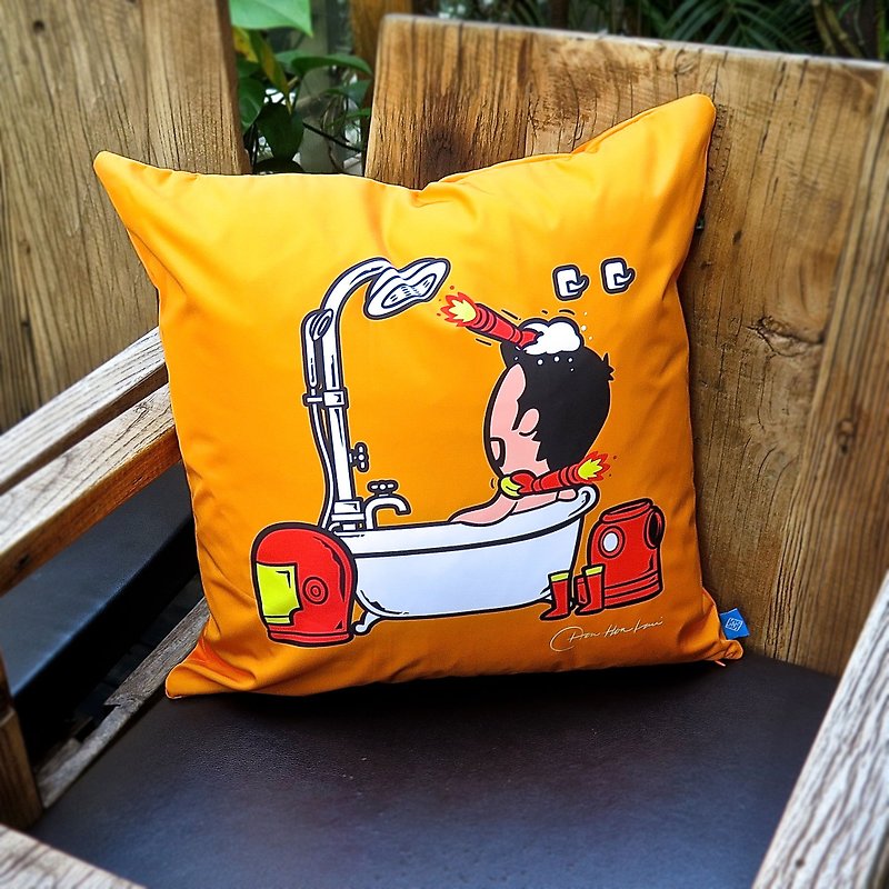 Flying Mouse Hero Bath Time Guchen/Pillow/Cushion/Pillow Send Cotton Core Birthday Gift - หมอน - เส้นใยสังเคราะห์ สีส้ม