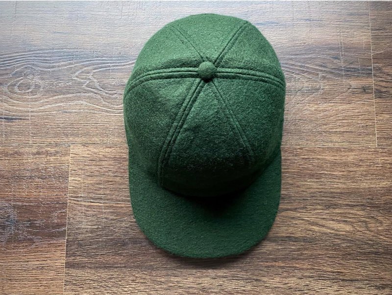 NEW YORK HAT 90s / VINTAGE six-panel wool baseball cap / American-made old product - Hats & Caps - Wool Green