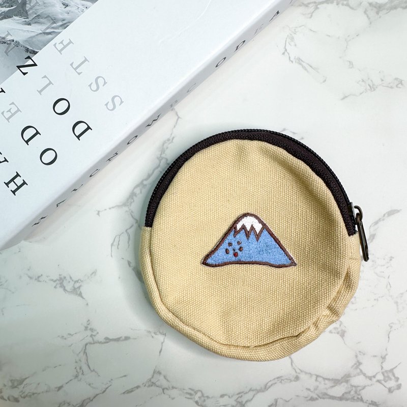 Mount Fuji round coin purse available in 4 colors - Coin Purses - Other Materials 